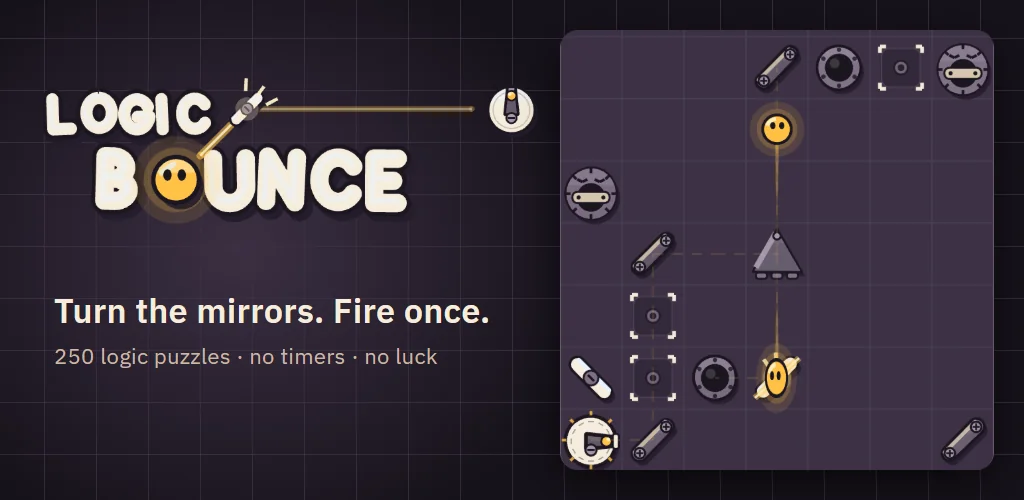 Logic Bounce: 250 logic puzzles, no timers, no luck